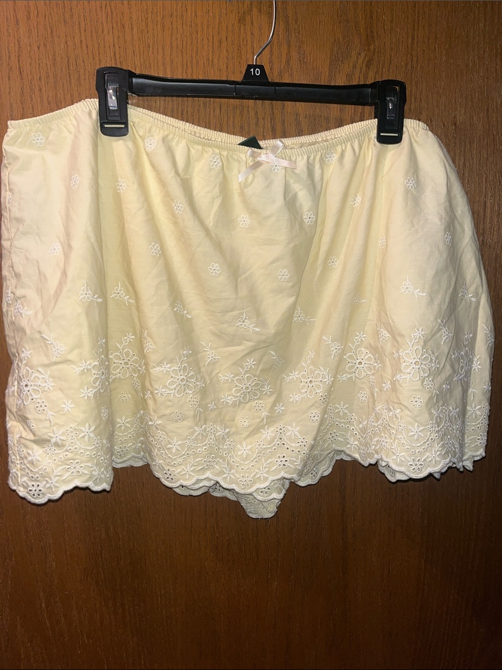 wild fable Pale Yellow Eyelet Embroidered Mini Skirt